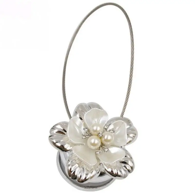1pcs Gold Silver Flower Wire Curtains Tieback Magnet Buckle Magnetic Window Screening Holder Belt Curtain Accessories | Дом и сад