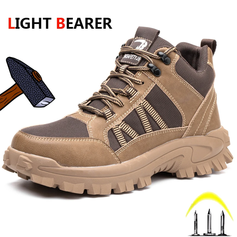 

Lightweight safety shoes breathable sports steel toe cap puncture-proof work boots construction shoes outdoor indestructible