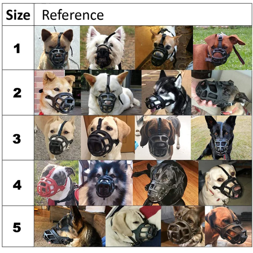 Comfy Soft Silicone Pet All Size Dog Muzzle Adjustable Mouth Cover Breathable Basket Stop Biting Barking Chewing Safe Training | Дом и сад