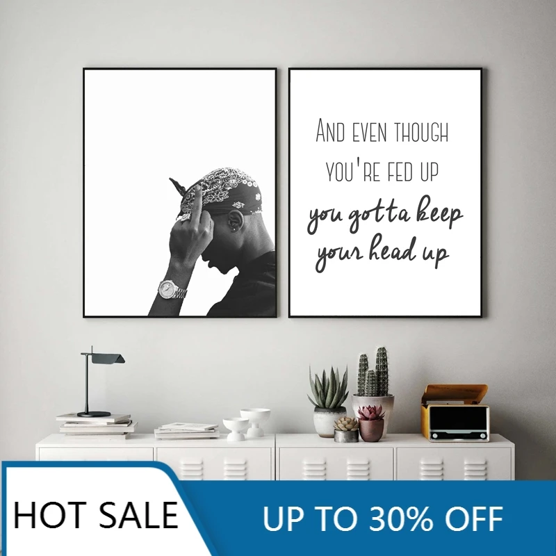 Черно-белая фотография настенная Картина на холсте постеры принты рэп