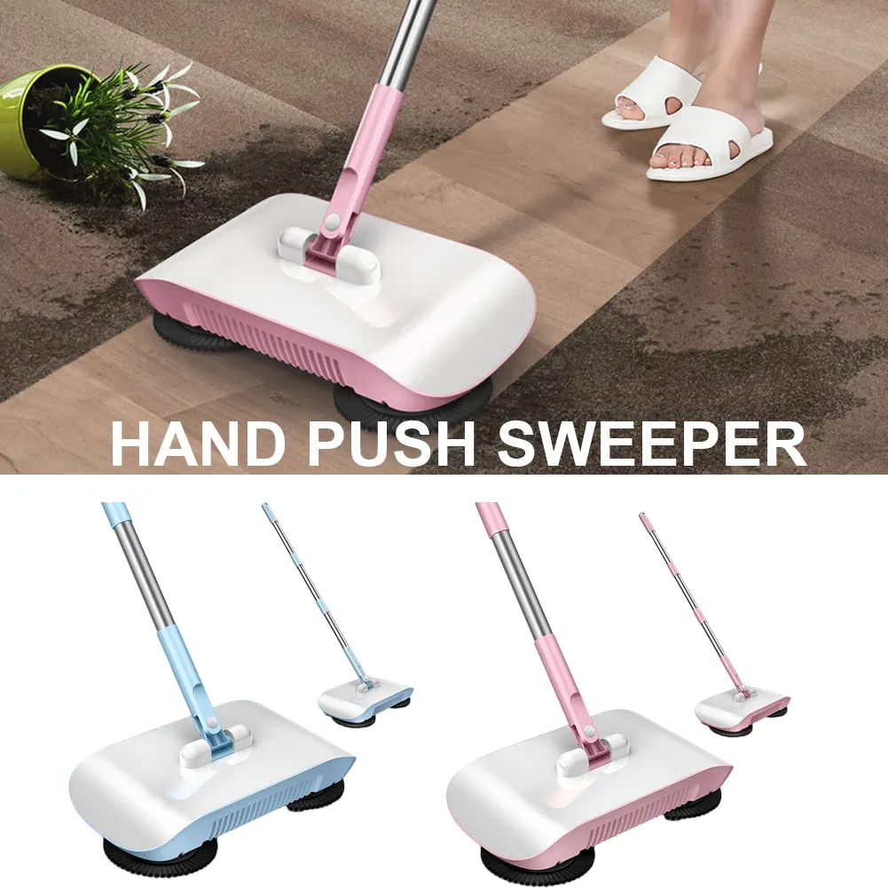 

Stainless Steel Sweeping Machine Push Type Hand Push Magic Broom Dustpan Handle Household Cleaning Package Hand Push Sweeper Mop