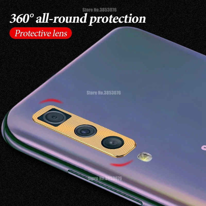 Защита объектива камеры для samsung Galaxy A50 A30 Защита камеры покрывающие кольца для samsung A50 A30 защитный пластинчатый металл кольцо