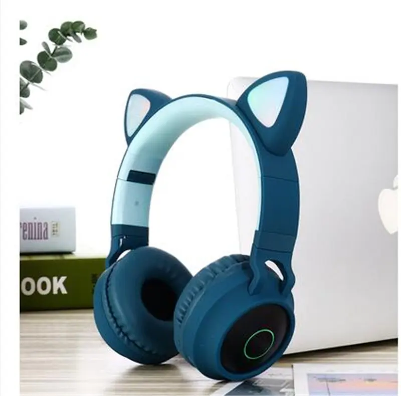 BOLAKER Bluetooth стерео наушники с кошачьими ушками Flash одежда насадки для душа с наушники со светодиодной подсветкой игры слушать песню вживую
