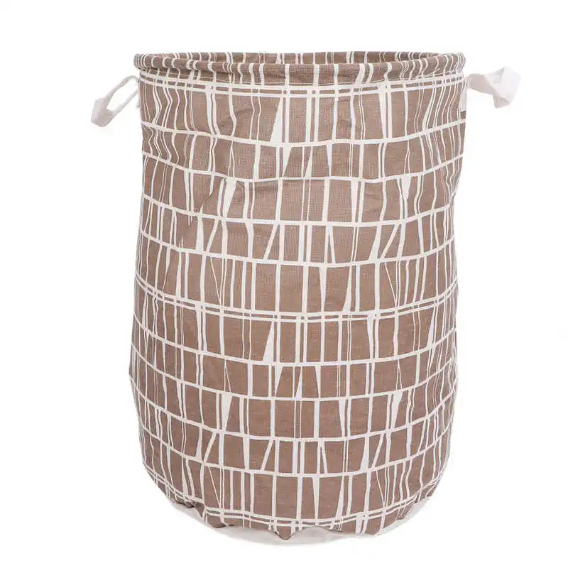 

Foldable Hamper Plaid Pattern Collapsible Laundry Basket for Dormitory Apartment