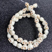 81012mm carved white turquoises skull beads loose spacer seed bead for jewelry making diy grils necklace bracelet gifts