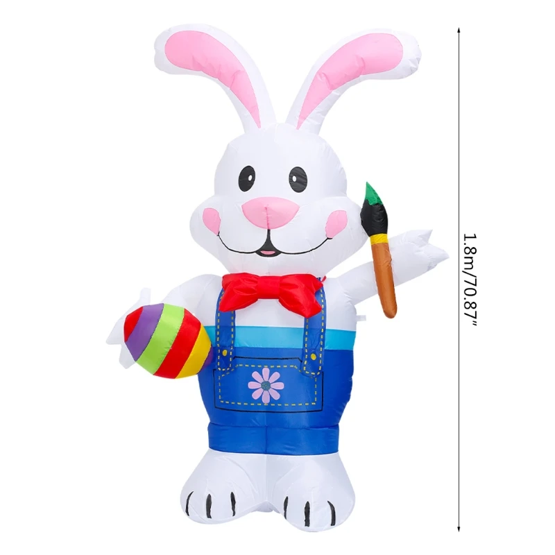 

2021 New 1.8m Inflatable Easter Bunny Doll LED Night Light Figure Yard Outdoor Garden Toy