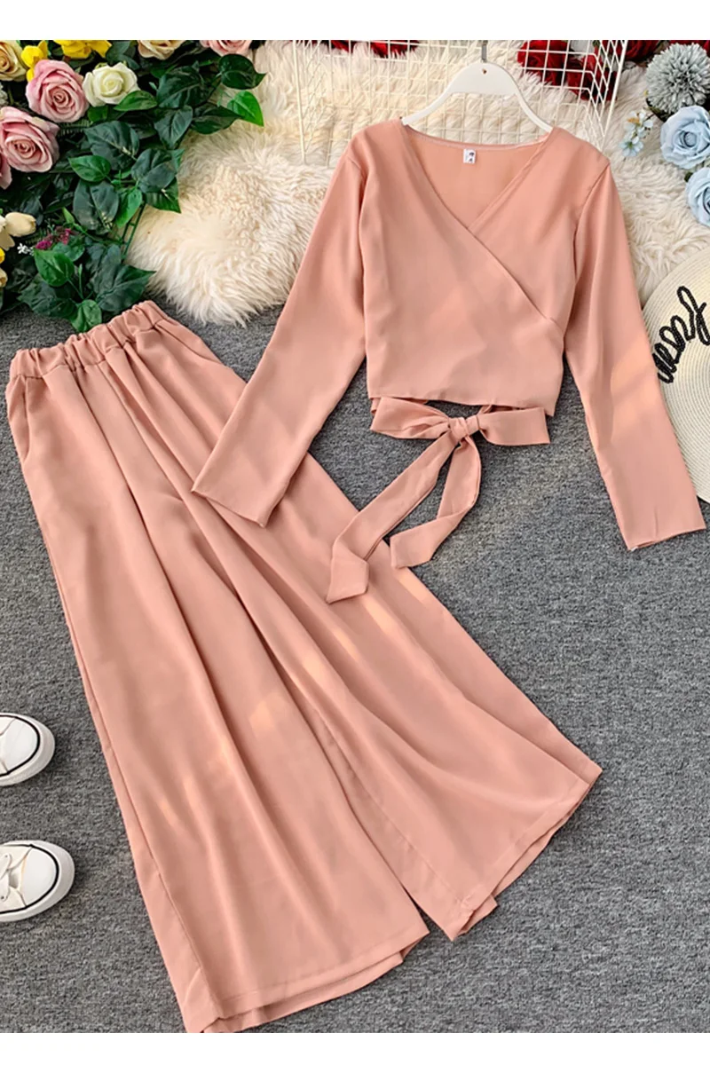 2019 Новый Демисезонный Для женщин Модный комплект из двух предметов с треугольным