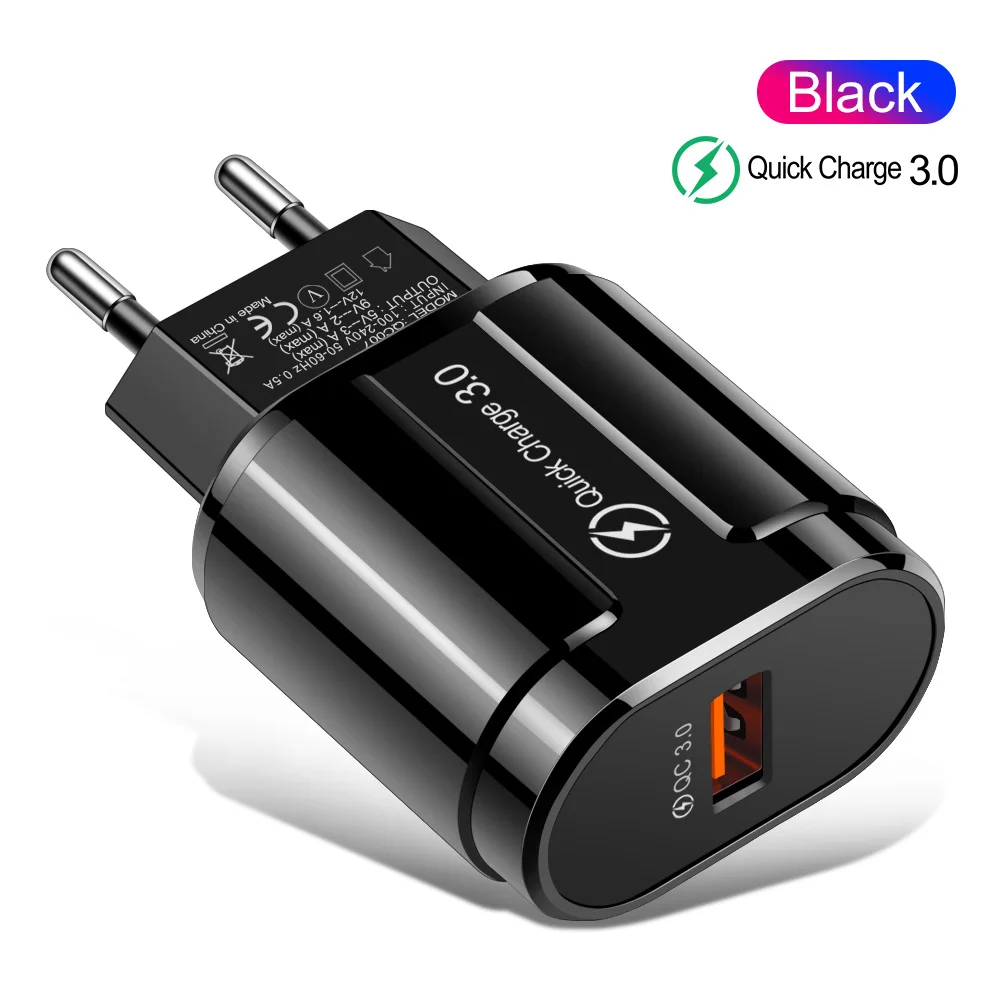 Олаф USB зарядное устройство ЕС 3 порта Быстрая зарядка 3,0 путешествия мобильный телефон зарядное устройство адаптер для iPhone Xiaomi samsung huawei LG быстрая QC 3,0 - Тип штекера: 1 Port USB Charger