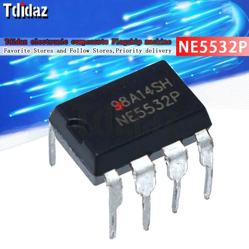 Новый и оригинальный чипсет IC NE5532P DIP8 NE5532 DIP 5532P DIP-8 10 шт. | Электронные компоненты