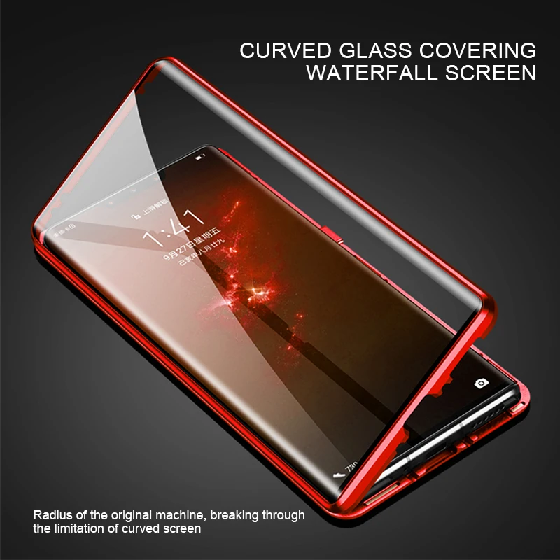 Двухсторонний стеклянный чехол для Huawei Mate30Pro полная защита от падения магнитное