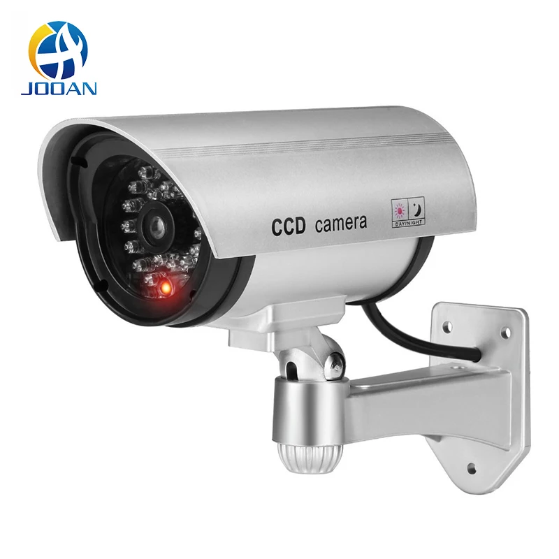 Cámara falsa de vigilancia CCTV, impermeable, con luz Led, simulación interior y exterior