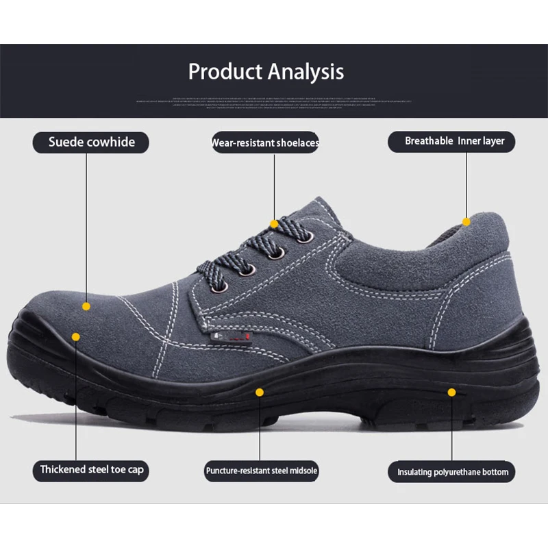 Labor Insurance Shoes Electrician Insulation 6kv Steel Toe Cap Anti-Smashing Anti-Piercing Male seasonal Work Safety Protection
