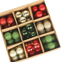 54 pcsset glitter christmas tree ball baubles colorful xmas party home garden christmas decoration supplies hot sale 9 colors