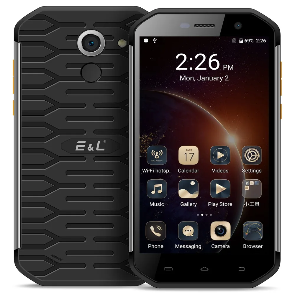 KEN XIN DA E&L S60 IP68 Водонепроницаемый 4G мобильный телефон 5,5 ''3 GB 64GB 13MP 3000mAh Мобильный телефон с функцией распознавания отпечатков пальцев