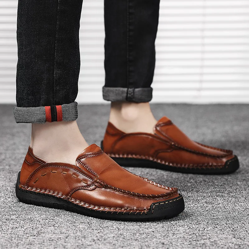 

fashionbreathable sapato masculino man leather loafers shoe sneakers cuero casuales male new mens 2020 de hombre para winter