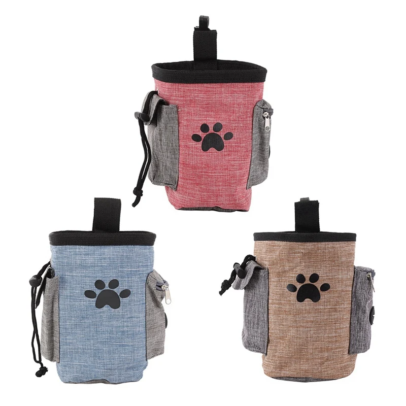 

Dog Treat Bag Drawstring Carries Pet Toys Food Poop Bag Outdoor Feed Storage Bag Food Reward Waist Bags