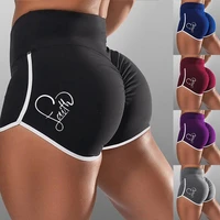 summer sport shorts women high waist elasticated seamless fitness leggings push up gym training tights pocket short