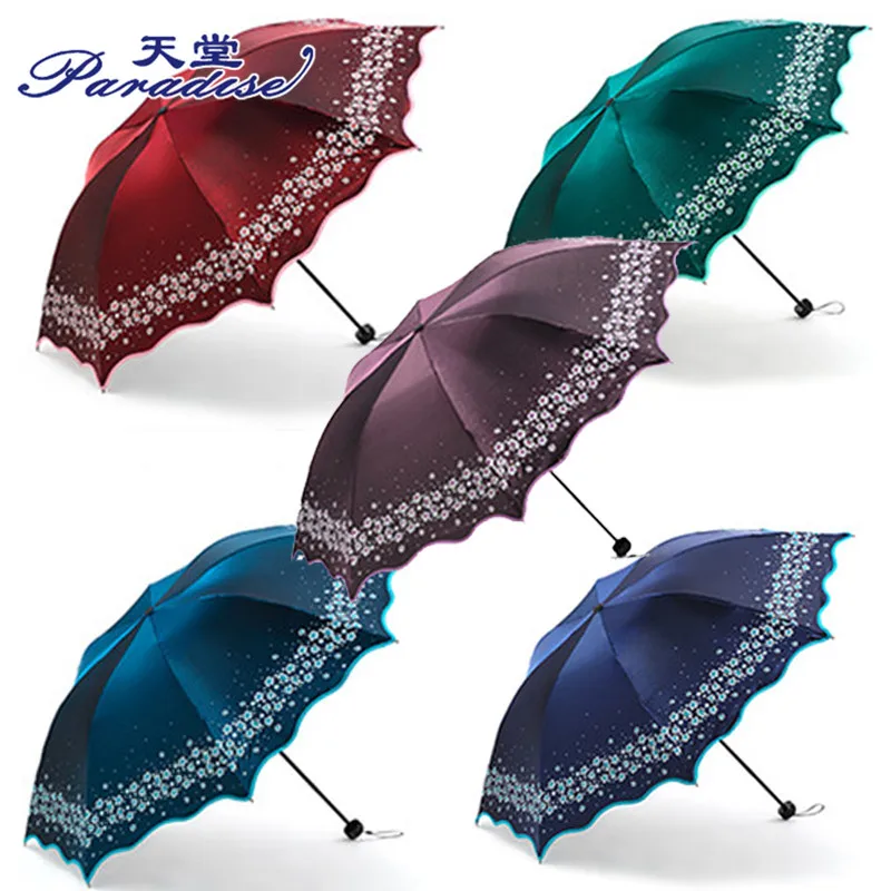 Женский зонт зонтик с полным затемнением Цветной Зонтик вспышка дождевой