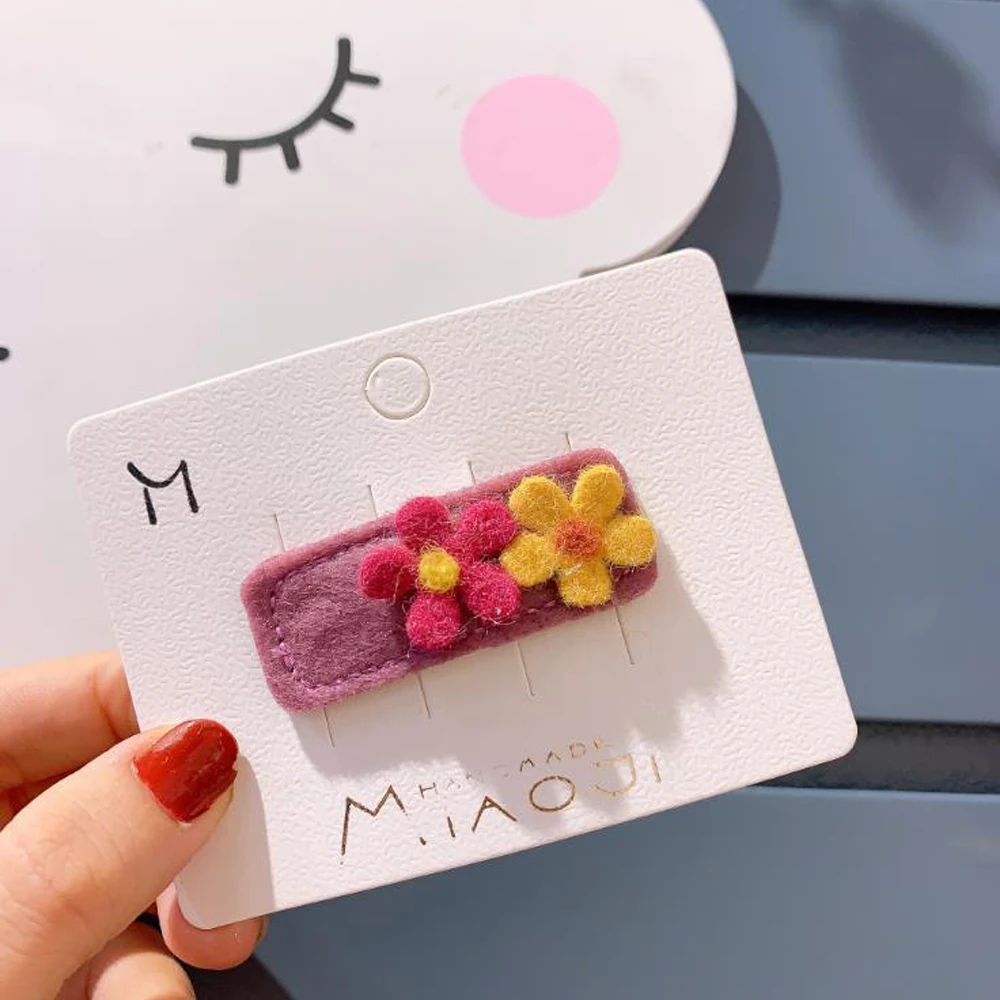 Новый Дизайн детских планшетов с двумя цветами заколки для волос прямоугольные