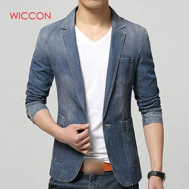 Новинка осени 2020 модный брендовый Мужской Блейзер мужские трендовые джинсовые