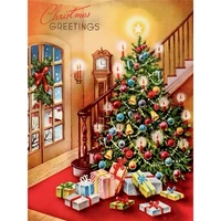 60x75cm frame painting diy painting by numbers kit landscape christmas tree acrylic paint picture on canvas for home decor moder