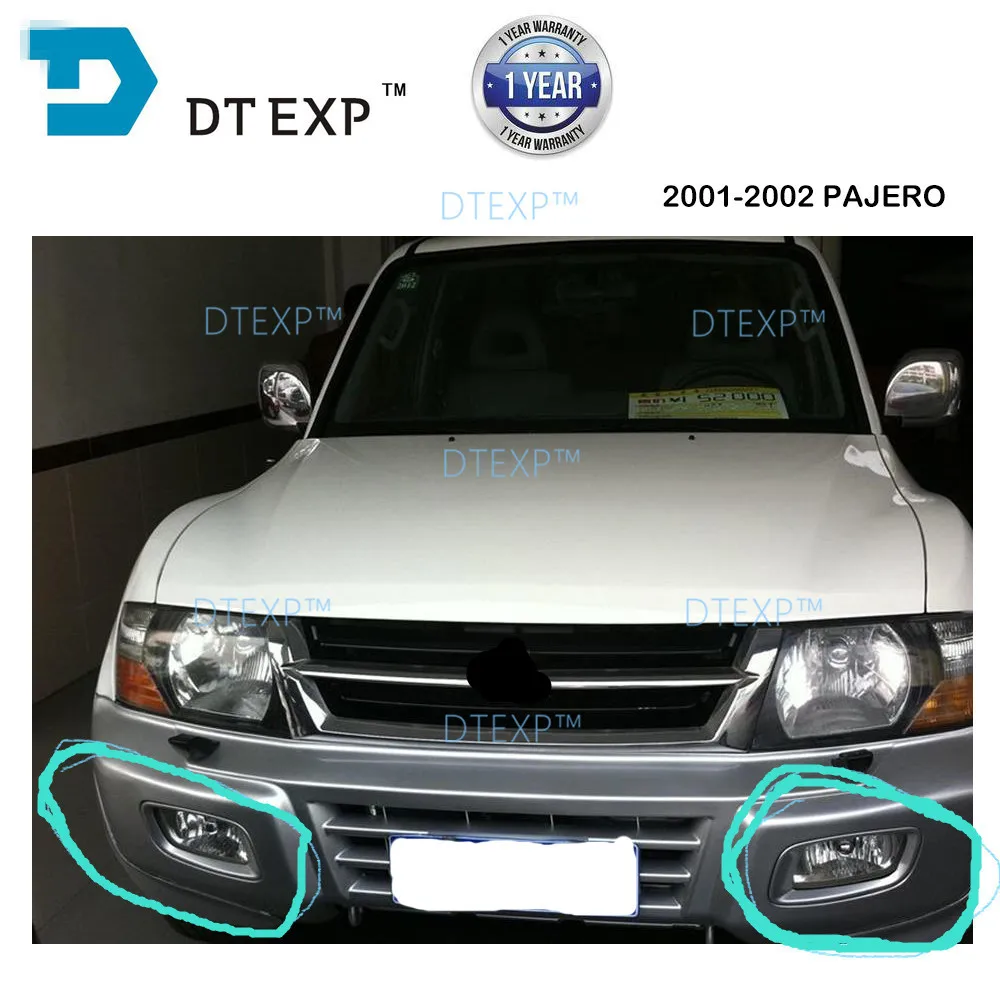 2001-2003 передний светильник для pajero v73 противотуманная фара крышка для MONTERO противотуманная фара 2000-2006 mr388019 V75 V77