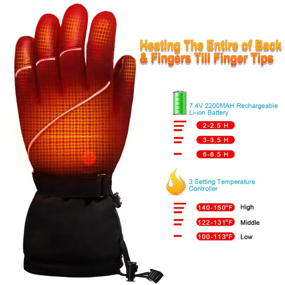 Перчатки зимние с аккумулятором и подогревом для мужчин женщин 2020 | Спорт