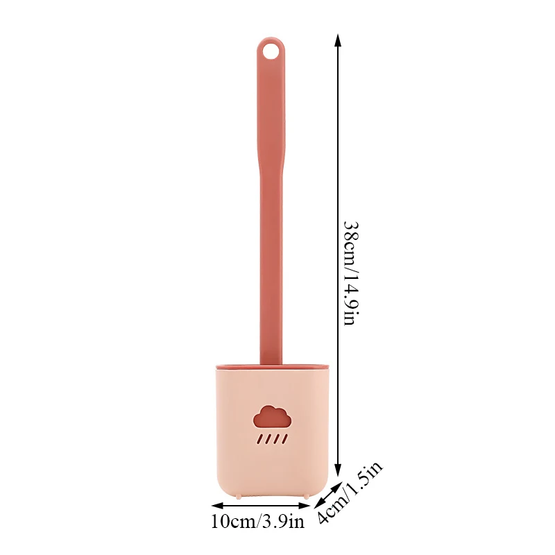 

Soft Rubber Dead Corner Cleaning Brush Long Handle Brush Silicone Toilet Brush Toilet Brush Toilet Gap Brush Save Space Useful