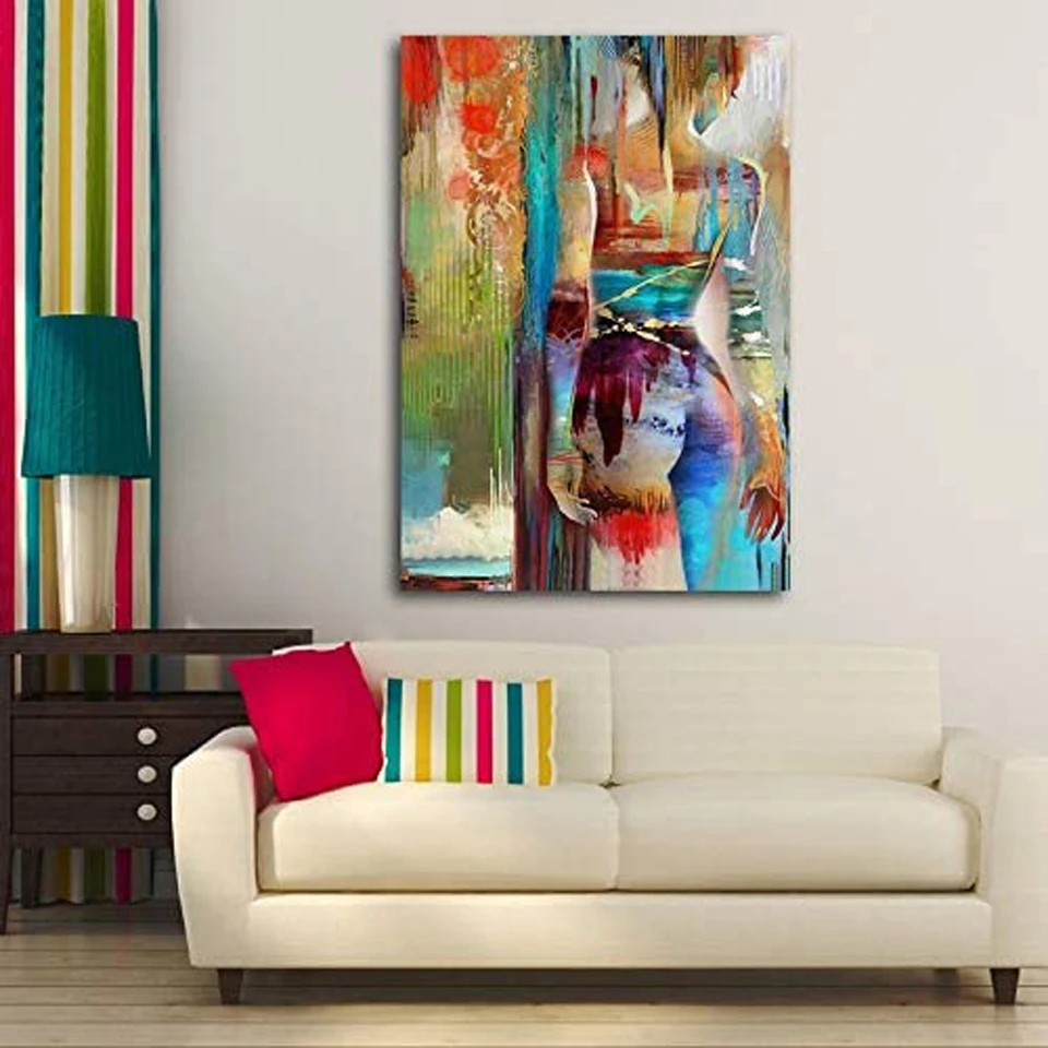 

Abstract Sexy Woman Diamond Painting Wall Art Diamond Embroidery Colorful for Living Room Entrance Bedroom Decoration Picture