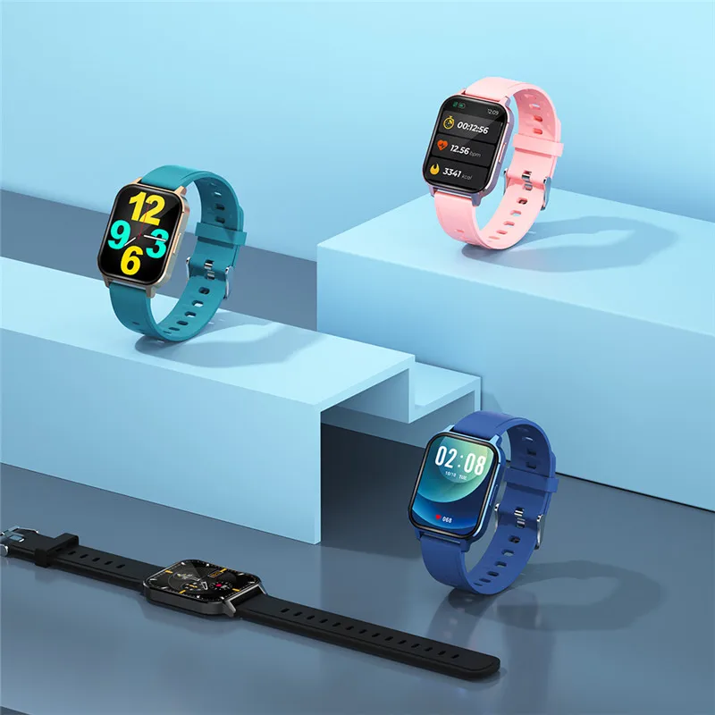 

Q18 Smart Watch 1.7 Inch Full Touch Screen DIY DialBlood Pressure Oxygen ECG Heart Rate Smartwatch VS DTX
