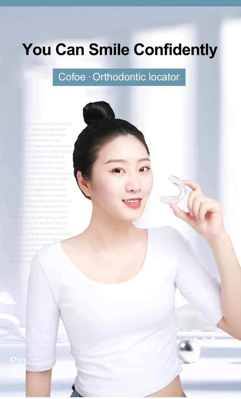 Cofoe Dental Braces Orthodontic locator Invisible orthodontic bracket For Smile Teeth Alignment Trainer and dental care With box