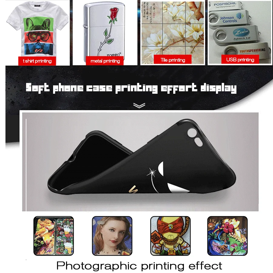 Автоматический многоцветный принтер UV планшетный A3 Размер машина светодиодный