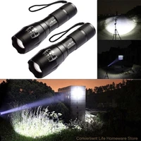 portable t6 tactical military led flashlight 980000lm zoomable 5 mode without battery outdoor tools