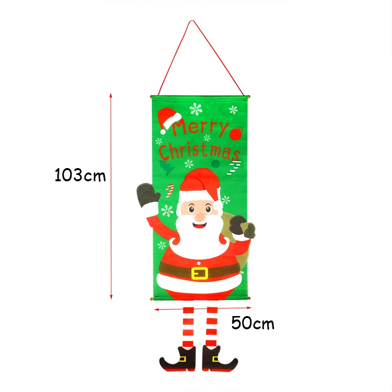 WEIGAO Merry Christmas декоративные дверные подвесные рождественские украшения для дома подвесные рождественские украшения Navidad Kerst - Цвет: 103cm hanging-A