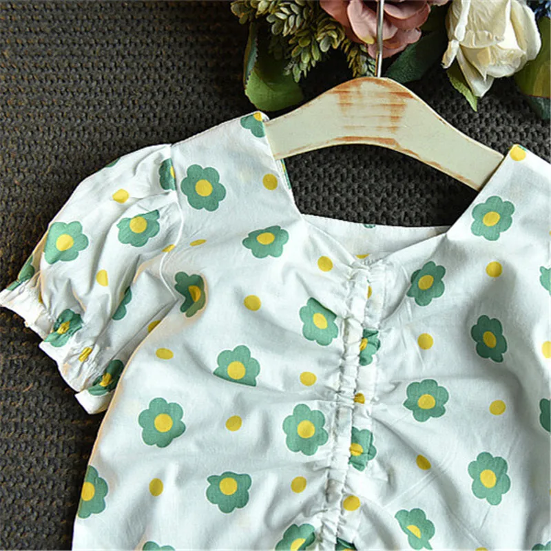 

Lawadka Summer Baby Girl Clothes Sets Print Floral T-shirt and Skirt 2Pcs Children's Suit Fashion Outfits Clothing 2021 Kids Set