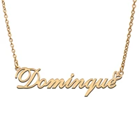 dominque name tag necklace personalized pendant jewelry gifts for mom daughter girl friend birthday christmas party present