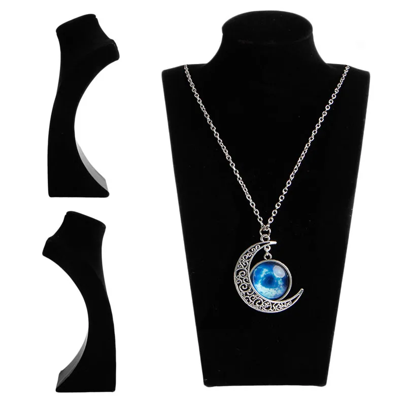 

Velvet Mannequin Necklace Jewelry Pendant Display Stand Holder Show Decorate Hot