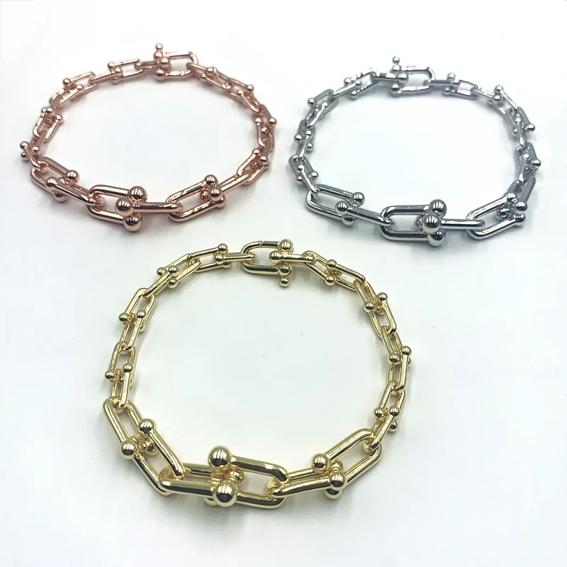 

1：1 S925 Sterling Silver High Quality Gradual Change U-Shape Bracelet Women Logo Original Luxury Jewelry Valentine Gift