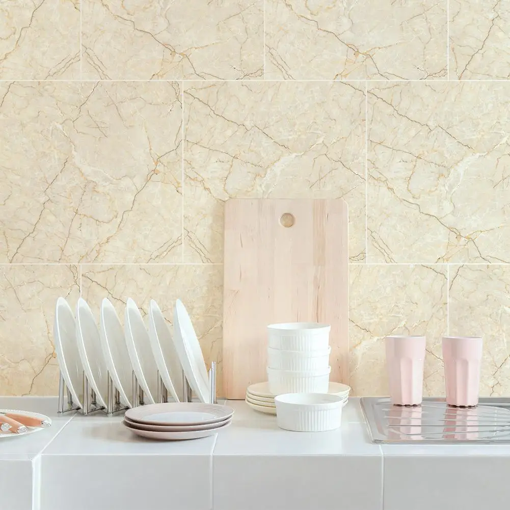 2 шт. бело золотые серый Мрамор плитка стены цемента кирпича Водонепроницаемый