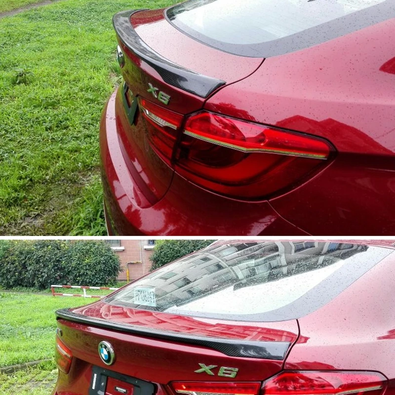 

Спойлер для BMW X6 F16, спойлер из углеродного волокна 2015, 2016, 2017, X6, стильный УГЛЕРОДНЫЙ спойлер M Performance Style Carbon wings, Стайлинг автомобиля