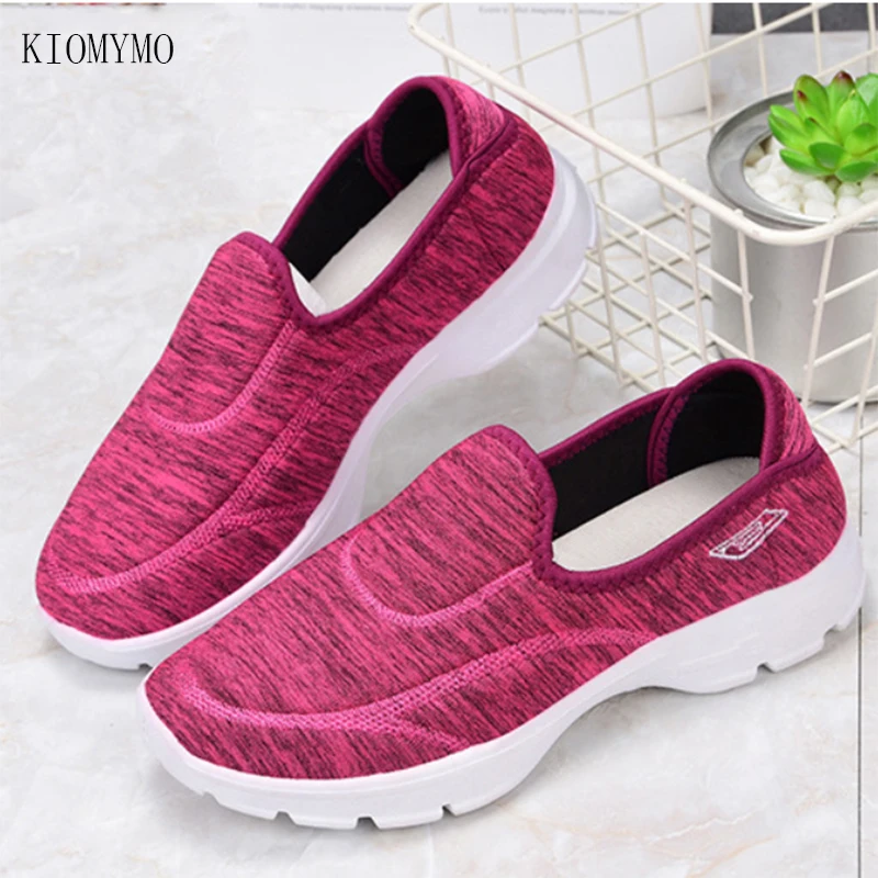 

021 Spring And Autumn New Cloth Shoes Soft Sole Casual Sports Shoes Women Fashion Korean Mother Shoes