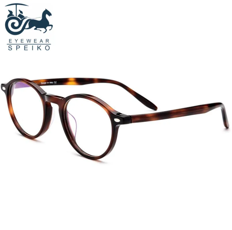 2019 модные ацетатные 19103 деловые стильные женские и мужские круглые очки для