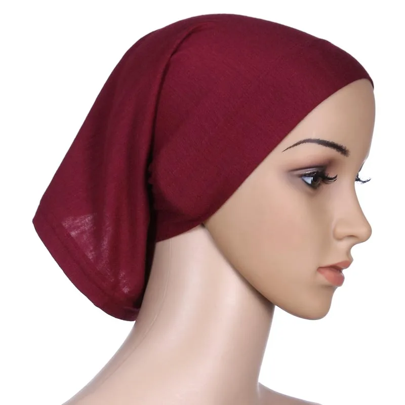 

Soft Modal Jersey Tube Underscarf Head Scarf Cotton Inner Hats Stretch Hijab Cover Headwrap Cap Shawl Islam Headband Bonnet