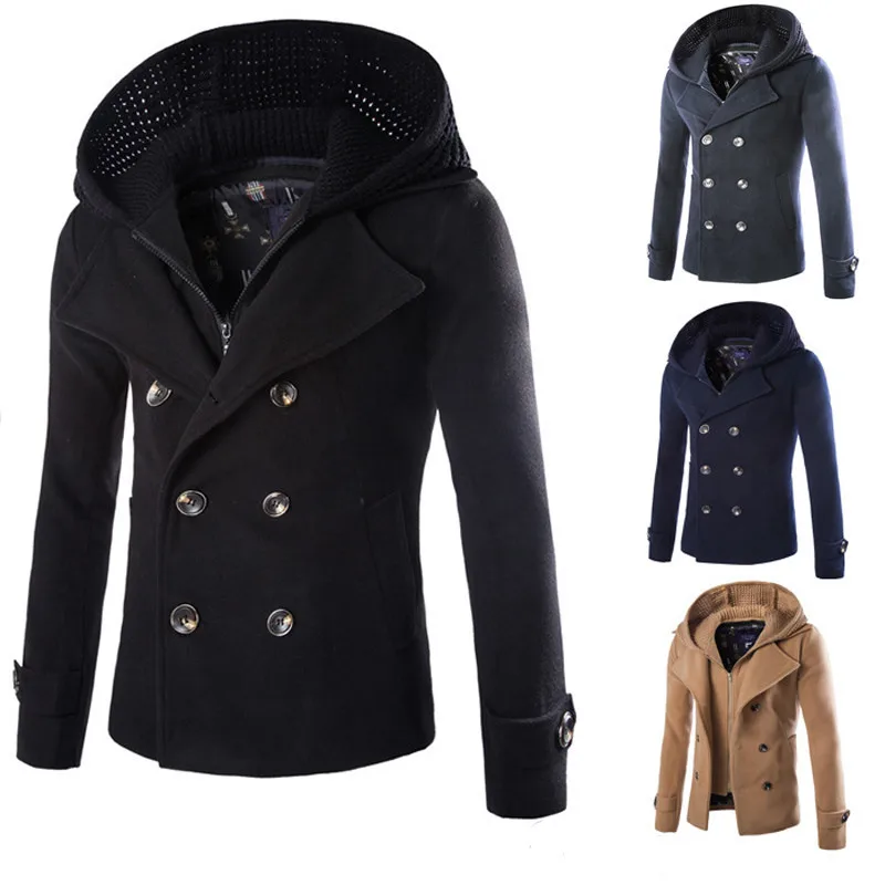 

Two Piece Hoodie Fake Sweatshirt Men Warm Autumn Winter Casual Blouse Jacket Coat Brand Mens Hoodies Sweatshirts