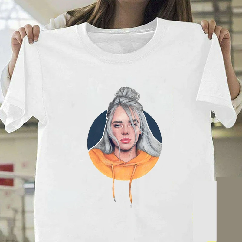 Billie Eilish черная женская футболка Harajuku футболка Корейская Готическая Эстетическая уличная одежда Camisetas Verano Mujer новые женские топы