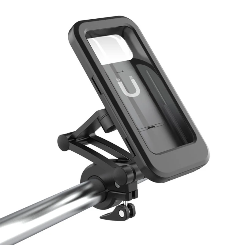 

Waterproof Mobile Phone Case Bike Motorcycle Handlebar Magnetic Phone Mount Bicycle Holder Bag for 3 to 6.7" Cellphone