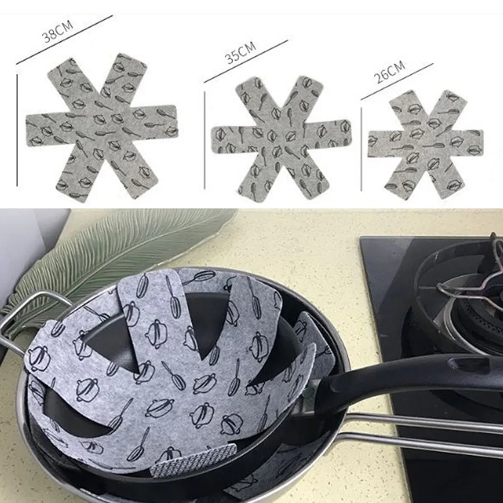 

12pc Pan Bowls Pot Protector Divider Pads Heat Resistance Antislip Divider Pad Scratchs-proof Protect Surfaces Non-stick Pans