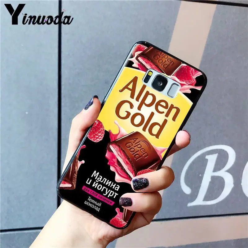 Yinuoda Wonka Bar с золотым билетом Alpen Золотой шоколадный чехол для телефона samsung Galaxy S10 Plus S10E S6 S7 S8 S9 S9Plus S10lite