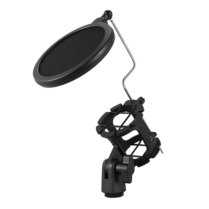 

Studio Microphone Mic Wind Screen Filter/ Swivel Mount / Mask Shield For Singing Recording