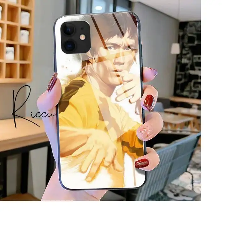 bruce lee phone case tempered glass for iphone 11 pro xr xs max 8 x 7 6s 6 plus se 2020 12 pro max mini case free global shipping
